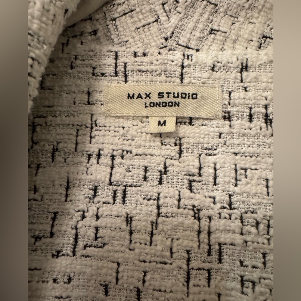 Max Studio Textured Open Front Coat - Picture 3 of 6